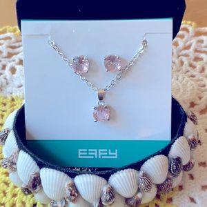💗 EFFY PINK STONE NECKLACE AND EARRINGS SET 💗 NWOT 💗